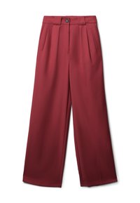 PALAZZO CON PINCE - Pantaloni - rosso scuro