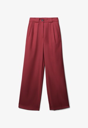 Calliope, PALAZZO CON PINCE - Pantaloni - rosso scuro