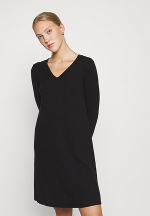 PCCENIA V NECK DRESS - Robe pull - black