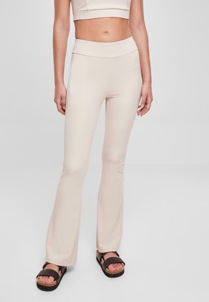 Urban Classics HIGH WAIST FLARED - Legging (type pantalon) - softseagrass