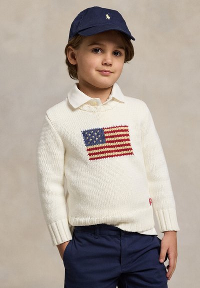 Polo Ralph Lauren THE ICONIC FLAG SWEATER 7-14Y - Pullover - nevis
