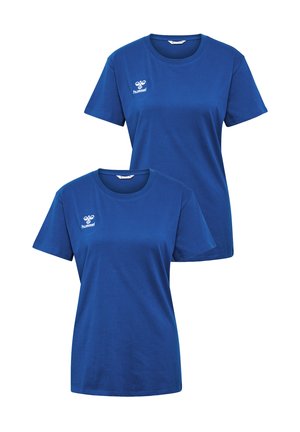 2ER-SET REGULAR FIT RUNDHALS - T-Shirt basic - blau