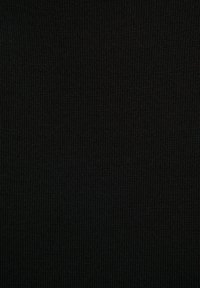 Black knitted fabric with a fine rib texture. Consistent color throughout, with no visible patterns or accents.