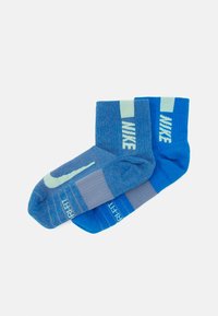 Nike Performance - ANKLE UNISEX 2 PACK - Sports socks - photo blue ashen slate(vapor green)/photo blue(vapor green) Thumbnail Image 1