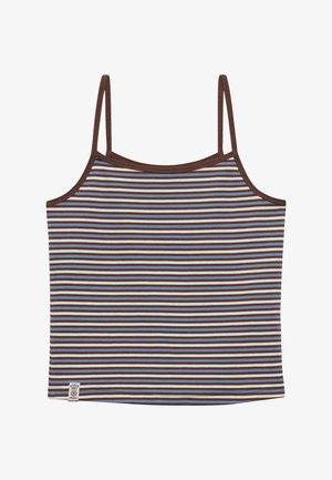 Superdry & Co, SUPERDRY ATHLETIC ESSENTIALS STRIPE CAMI.. - Top - chestnut brown blue stripe