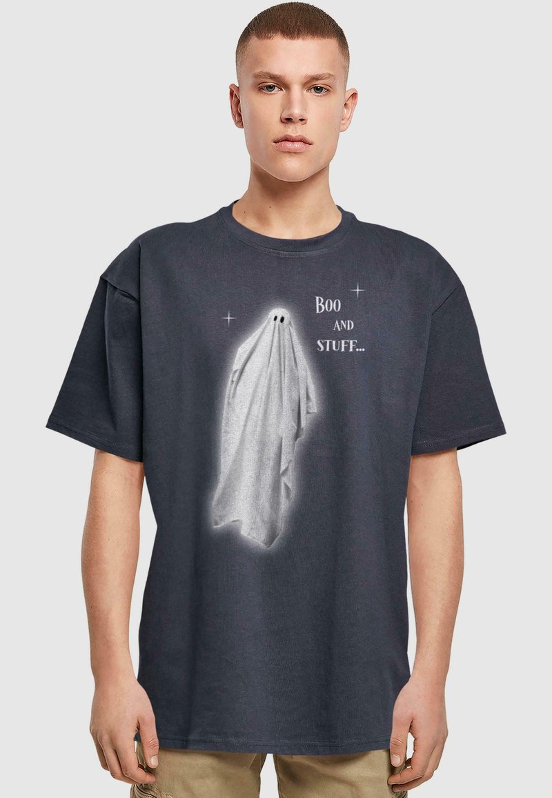 Merchcode HALLOWEEN - BOO STUFF TEE - T-Shirt print - navy