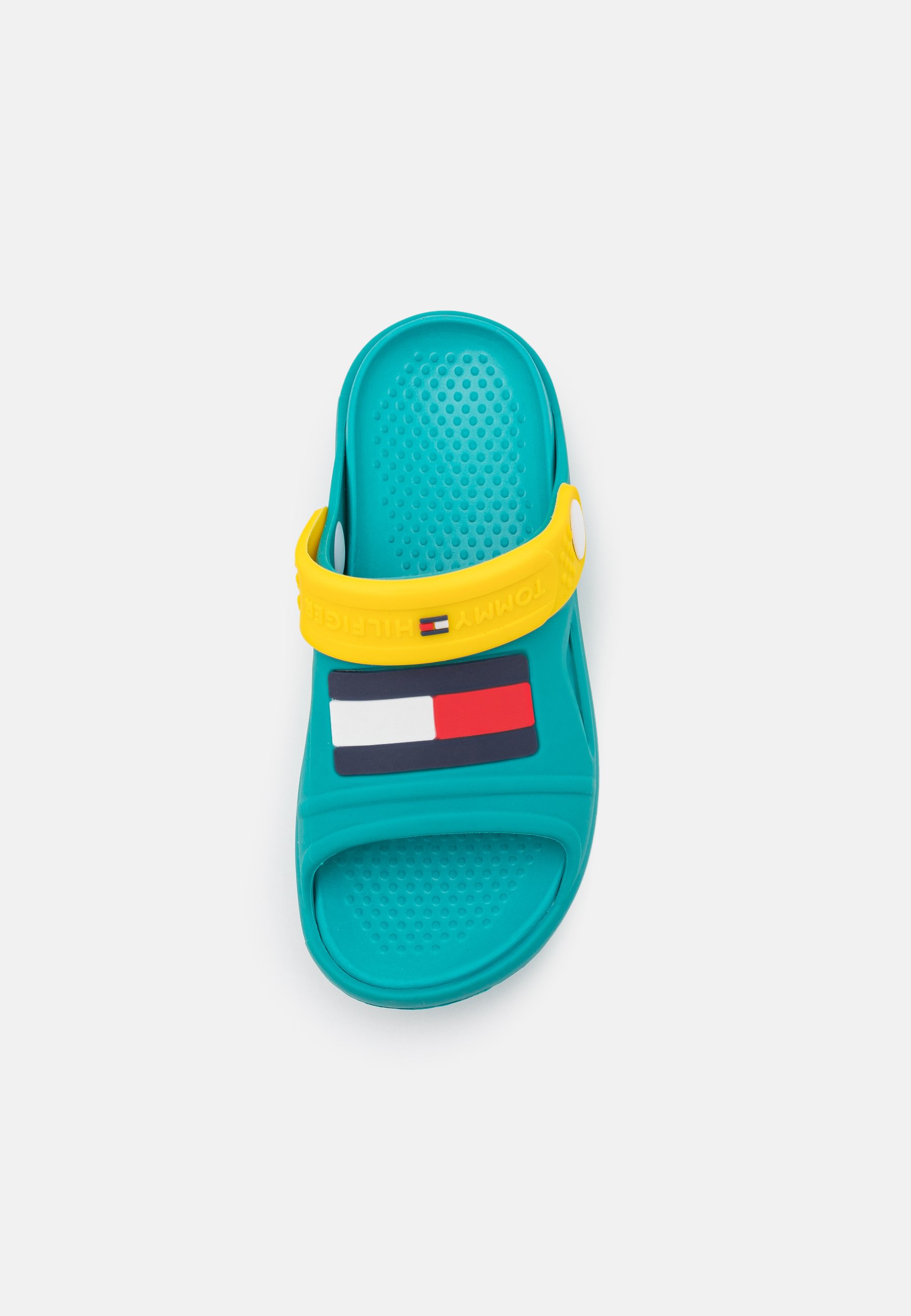 yellow tommy hilfiger slides