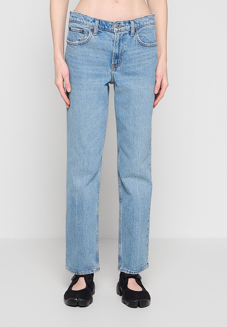 Abercrombie & Fitch Straight leg jeans blauw denim/bluedenim
