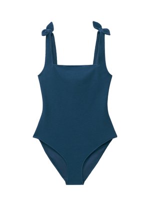 & OTHER STORIES, & OTHER STORIES TEXTURED BOW TIE SWIMSUIT - Badeanzug - dark blue