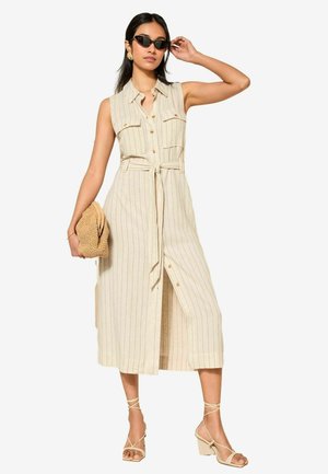 SLEEVELESS UTILITY WITH POCKET DETAIL REGULAR FIT - Kreklkleita - nude stripe