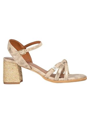 LIPEZ LAMINADO - Sandalias de tacón - dorado