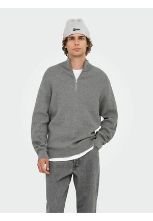 ONSPHIL HALF ZIP  - Strickpullover - medium grey melange