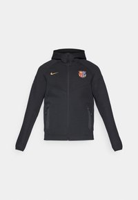 Nike Performance FC BARCELONA HOODY - Sweatjakke - black/club gold