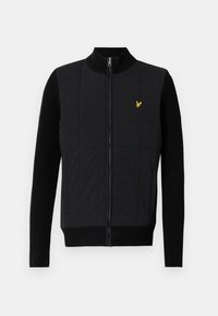 HYBRID ZIP THROUGH - Cardigan - jet black