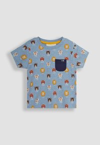 JoJo Maman Bébé 2-PACK REGULAR FIT - Paprasti marškinėliai - blue safari cats