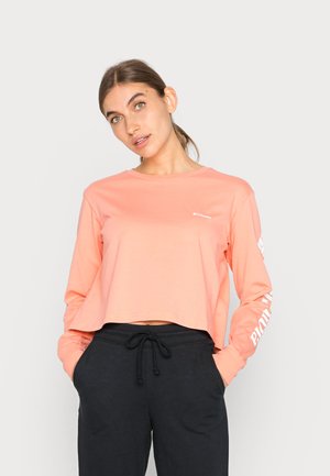 NORTH CASCADES LONG SLEEVE CROPPED TEE - Maglietta a manica lunga - coral reef/white