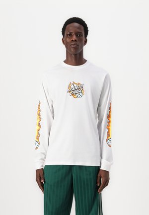 FLAMING DICE DOT FRONT UNISEX - Long sleeved top - white