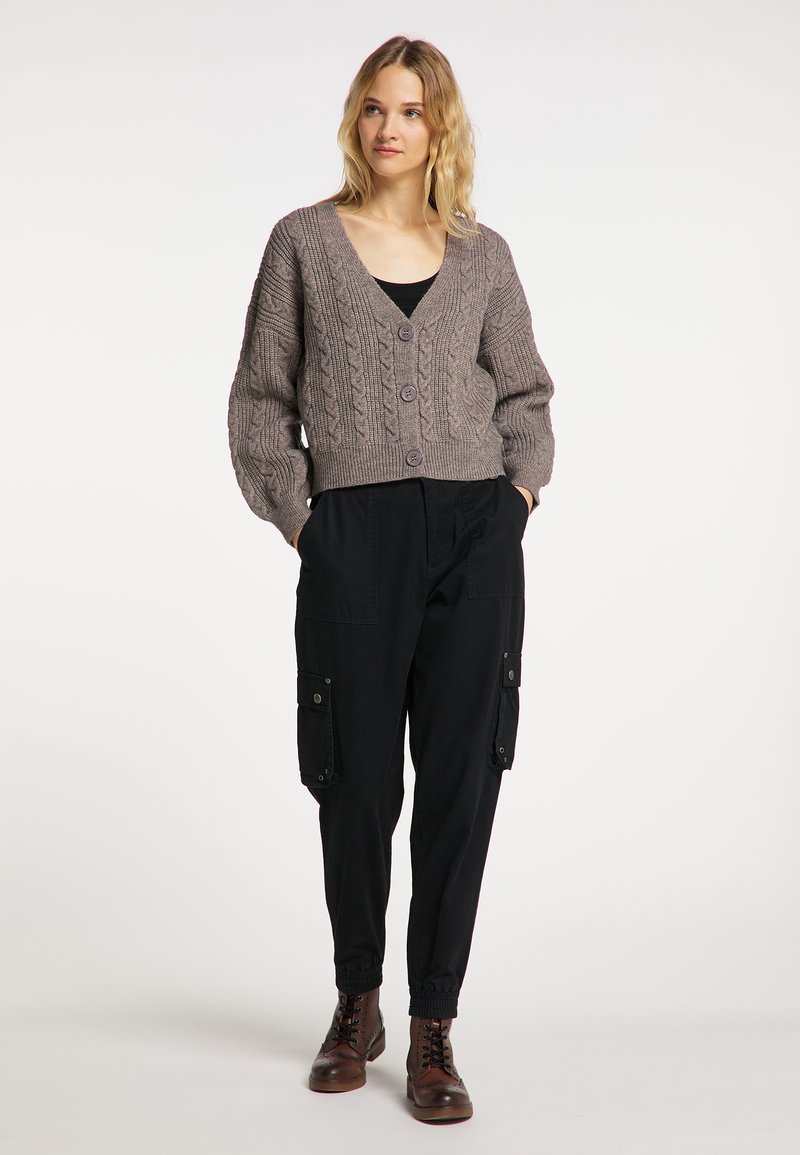 Damen Strickjacken | DreiMaster DREIMASTER INCUS Strickjacke schlammbraun melange/braun meliert - AW54912 Damen Strickjacken | DreiMaster DREIMASTER INCUS Strickjacke schlammbraun melange/braun meliert - AW54912