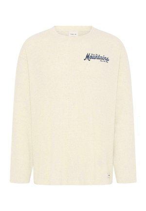 Solid, SDURTON WAFFLE BACKPRINT - Top s dlouhým rukávem - oatmeal