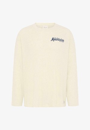 Solid, SDURTON WAFFLE BACKPRINT - T-shirt à manches longues - oatmeal
