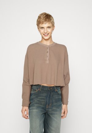 Langærmet T-shirt - light brown