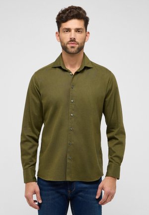 Eterna FLANELLHEMD - MODERN FIT - Zakelijk overhemd - khaki