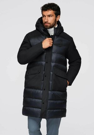 LONG QUILTED WITH HOOD  - Cappotto invernale - black