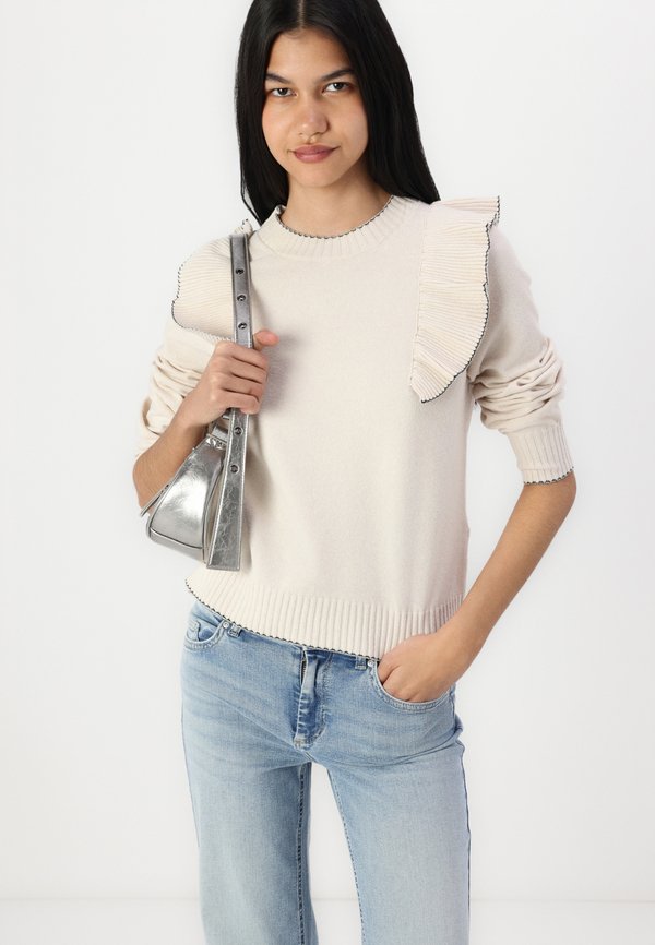 ONLAMA LIFE O NECK RUFFLE - Jumper - birch4