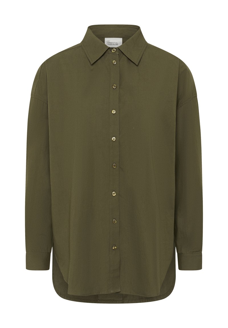 My Essential Wardrobe SUNNAMW BOXY - Button-down blouse - capers/dark ...