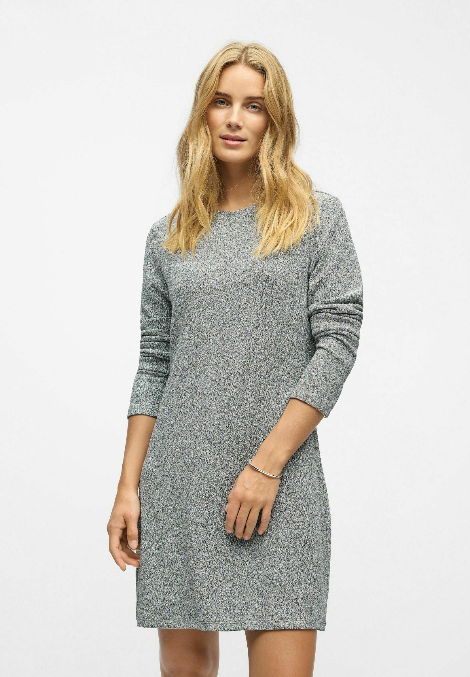 Mini Robe Topshop Argentée Tricotée - Style Métallisé - Taille 10 - Neuf