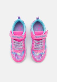 Skechers INFINITE HEART LIGHTS - Trainers - pink sparkle/multi-coloured