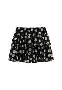DAISY PRINT RUFFLED MINI - Falda plisada - black pattern
