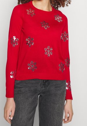 Strickpullover - red