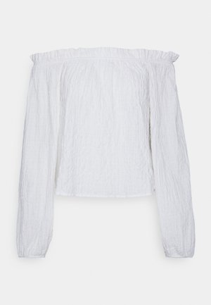 Gina Tricot MARIA OFFSHOULDER - Μπλούζα - white
