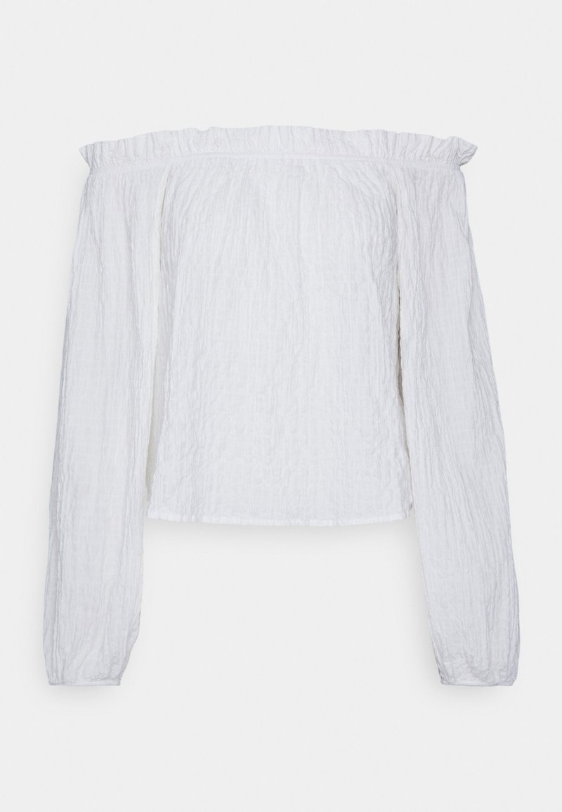 Gina Tricot MARIA OFFSHOULDER - Μπλούζα - white