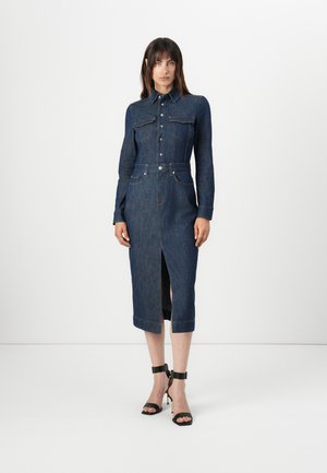 MAXI DRESS LIGHT WEIGHT - Vestito di jeans - dark blue denim