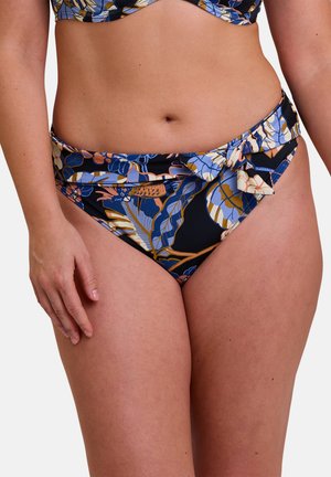 Bas de bikini - imprimé exotique noir