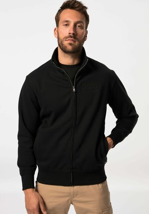 STAND-UP COLLAR - Sweatjacke - black