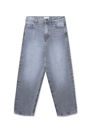 Jeans a gamba dritta in denim grigio chiaro, con design a cinque tasche, chiusura con bottone e cuciture in tonalità, dal tocco morbido.