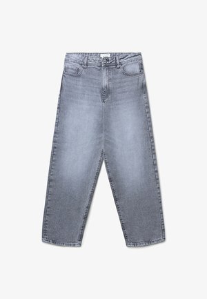 Jeans a gamba dritta in denim grigio chiaro, con design a cinque tasche, chiusura con bottone e cuciture in tonalità, dal tocco morbido.