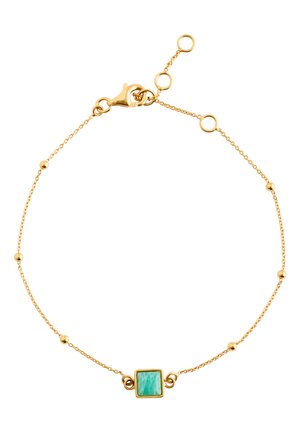 SQUARE STONE BALL CHAIN  - Narukvica - gold plated sterling silver