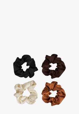 BRUSHWORKS NUDE SATIN SCRUNCHIES - Hair styling accessory - nude