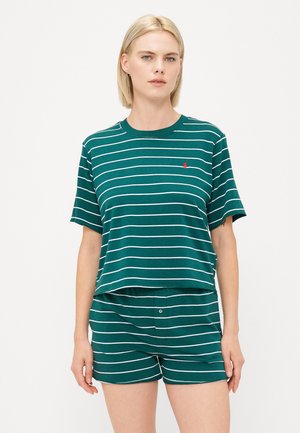 SHORT SLEEVE SHIRT SHORT - Pyžamová súprava - botanical green