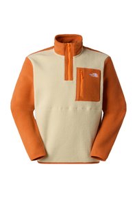 M YUMIORI 1/4 ZIP - Fleecepaita - gravel iron bronze digi
