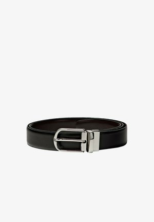 Massimo Dutti, REVERSIBLE NAPPA LEATHER BELT - Ceinture - black