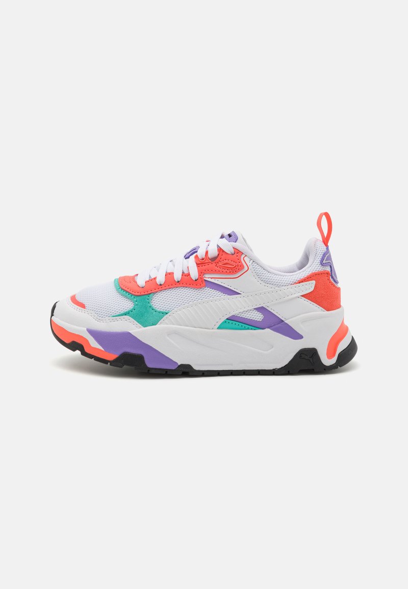Puma TRINITY JR UNISEX - Sneaker low - white/peach frost/lavender alert/aquatic