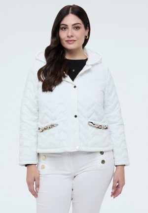 TRAPUNTATA CON MOTIVO CHEVRON - Winterjacke - bianco