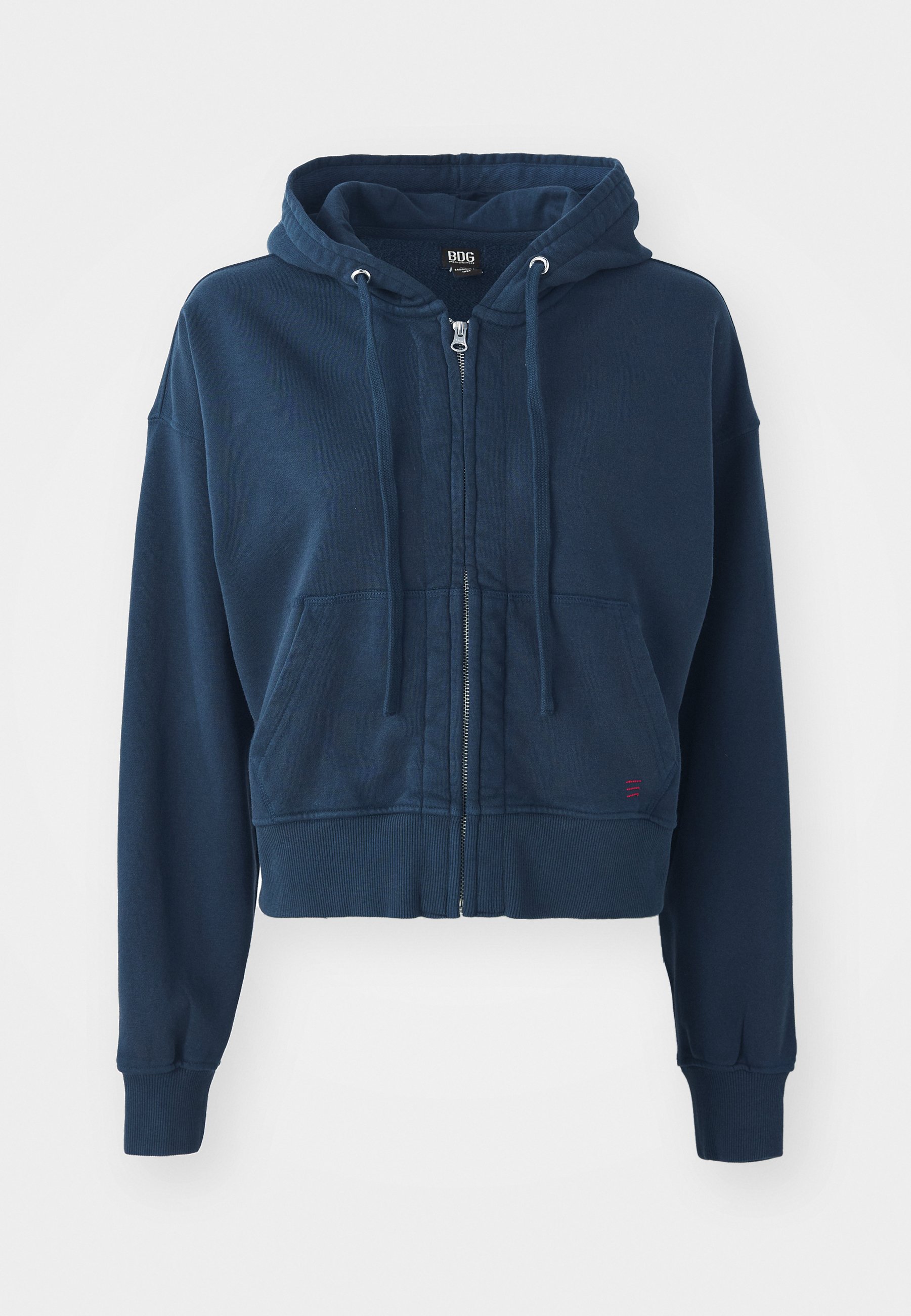 BDG Urban Outfitters CROPPED ZIP HOODIE - Zip-up sweatshirt - navy