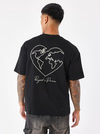 Project X Paris MOTIF COEURMONDE - T-shirt print - noir
