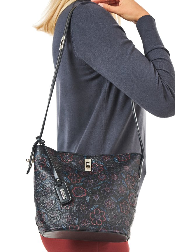 Umhängetasche - diamantschwarz bordeaux